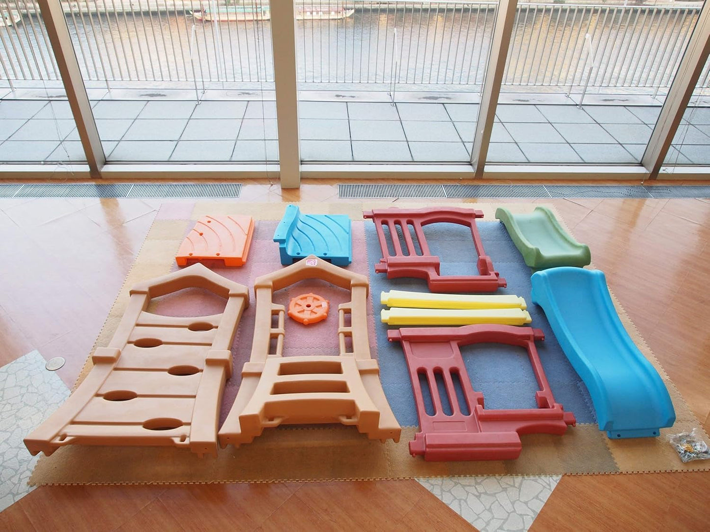 Play up Double Slide Climber, Kids Outdoor Playset, Backyard