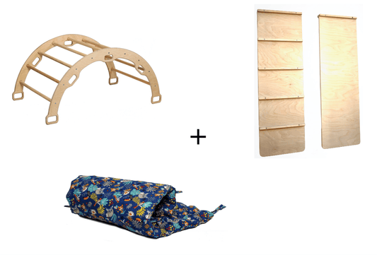 Climbing Frame set Arch Ladder Ramp Pillow